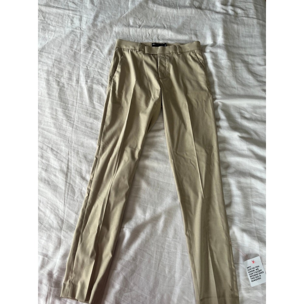ASOS Design Chino Pants Slim Fit Dress Casual Khaki Beige W30 L32